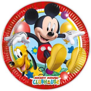 Set 8 farfurii Mickey si Pluto, 20 cm