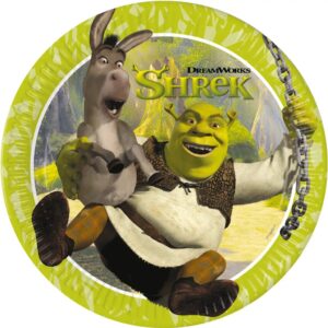 Set 8 farfurii Shrek Party, 23 cm